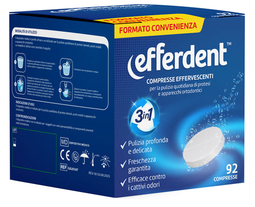 EFFERDENT 92 COMPRESSE EFFERVESCENTI