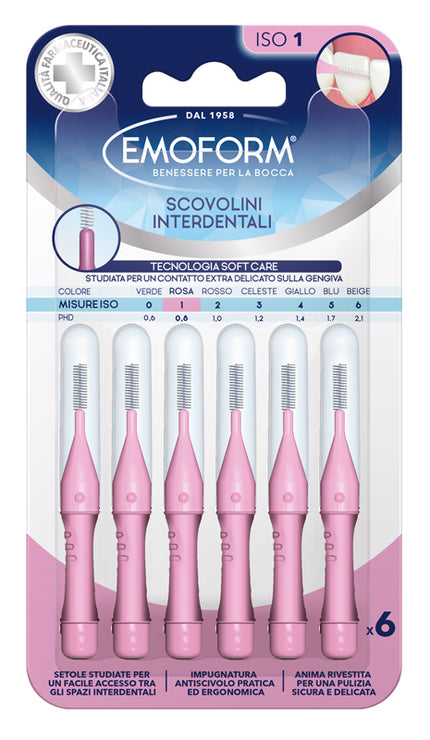 EMOFORM INTERNAL BRUSH ISO 1 PINK 6 PIECES