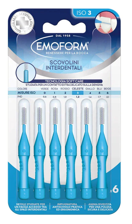 EMOFORM SCOVOLINO ISO 3 CELESTE 6 PEZZI - Farmaspeed