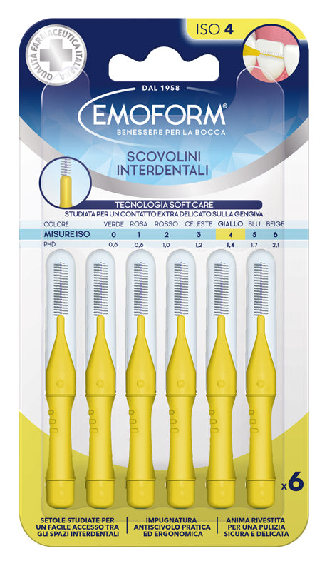 EMOFORM INTERNAL BRUSH ISO 4 YELLOW 6 PIECES