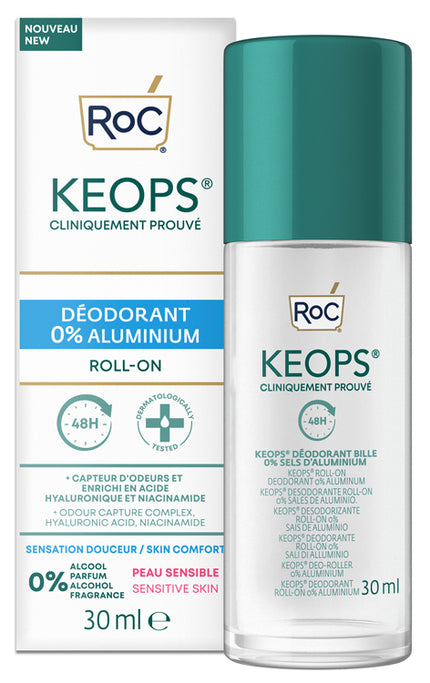 ROC KEOPS DEODORANT ROLL ON 0% ALUMINUM 30 ML