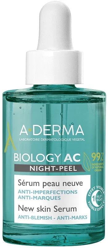 ADERMA BIOLOGY AC SIERO NIGHT PEEL 30 ML - Farmaspeed