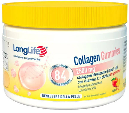 LONGLIFE COLLAGEN GUMMIES 625MG 84 GOMMOSE - Farmaspeed