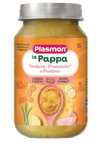 PLASMON LA PAPPA VERDURE PROSCIUTTO E PASTINA 200 G - Farmaspeed