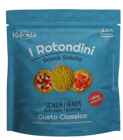 KEBONTA' I ROTONDINI SNACK SALATO GUSTO CLASSICO 150 G + 30 G IN OMAGGIO