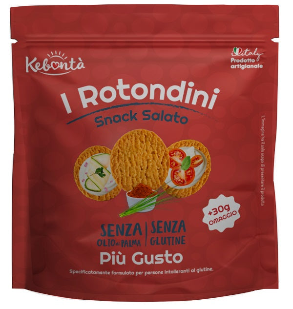 KEBONTA' I ROTONDINI SNACK SALATO PIU' GUSTO 150 G + 30 G IN OMAGGIO