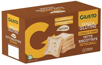 GIUSTO SENZA GLUTINE FETTE BISCOTTATE INTEGRALI 6 CONFEZIONI X 25 G