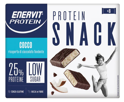 ENERVIT PROTEIN SNACK COCCO LOW SUGAR ASTUCCIO 8 X 27 G - Farmaspeed