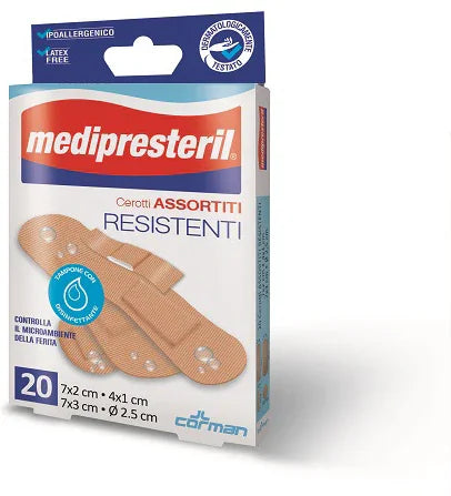 CEROTTI ASSORTITI MEDIPRESTERIL RESISTENTI 20 PEZZI - Farmaspeed