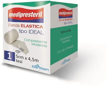 BENDA ELASTICA MEDIPRESTERIL IDEAL COMPRESSIONE MODERATA M4,5X5CM TESI - Farmaspeed