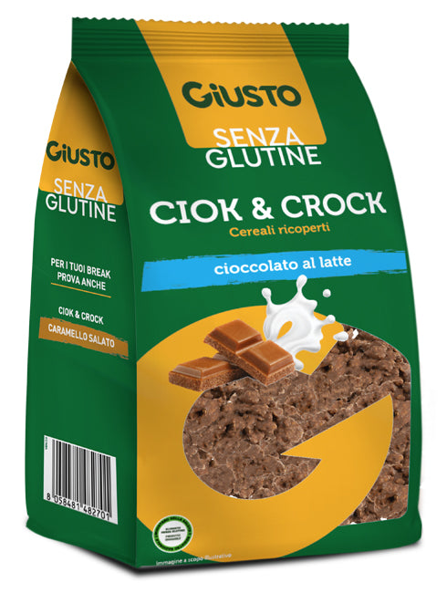 GIUSTO GLUTEN FREE CIOK&CROCK CEREALS COVERED WITH MILK CHOCOLATE 125 G