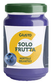 GIUSTO SOLO FRUTTA CONFETTURA MIRTILLI SELVATICI 220 G - Farmaspeed