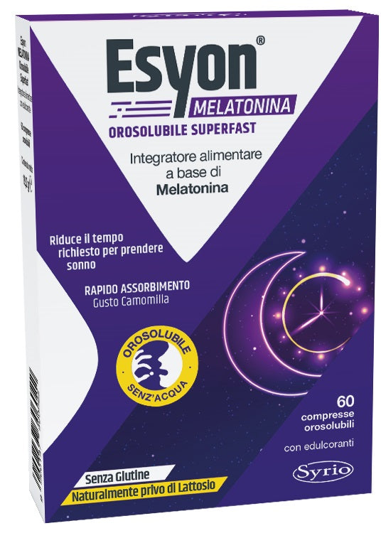 ESYON MELATONIN OROSOLUBLE SUPERFAST 60 TABLETS