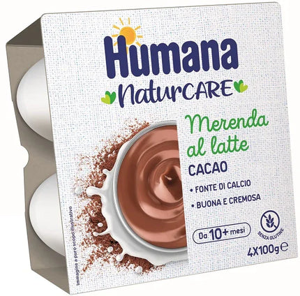 HUMANA MERENDA CACAO 4 VASETTI DA 100 G - Farmaspeed