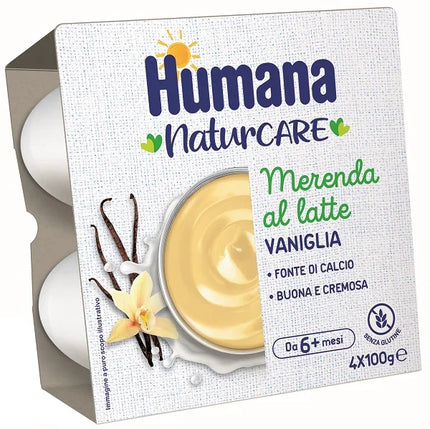 HUMANA MERENDA VANIGLIA 4 VASETTI DA 100 G - Farmaspeed