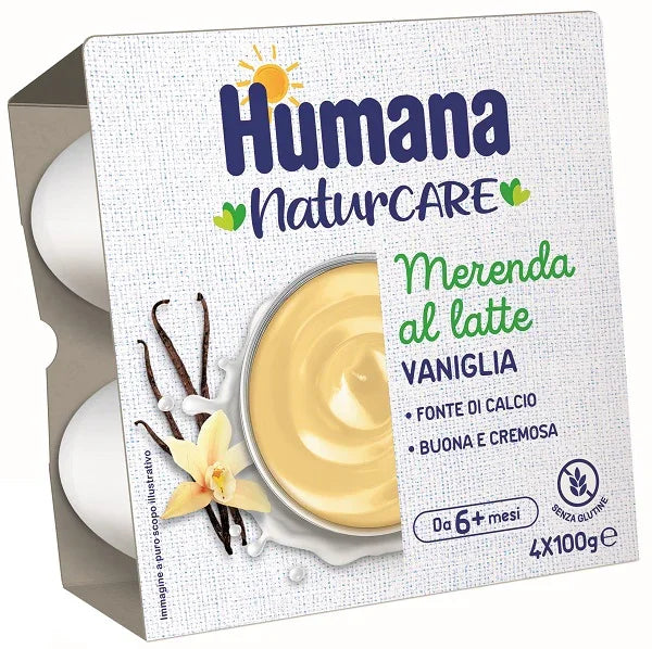 HUMANA MERENDA VANIGLIA 4 VASETTI DA 100 G - Farmaspeed