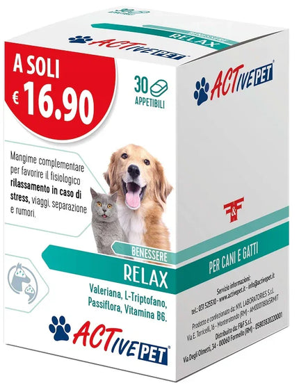 ACTIVE PET RELAX 30 COMPRESSE APPETIBILI - Farmaspeed