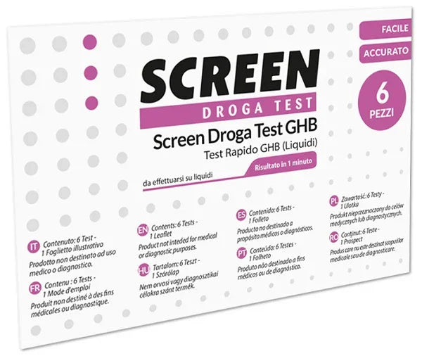 SCREEN DROGA TEST GHB TEST RAPIDO 6 PEZZI - Farmaspeed