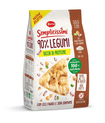 DORIA SEMPLICISSIMI SNACK 90% LEGUMI CECI-FAGIOLI-SOIA 60 G