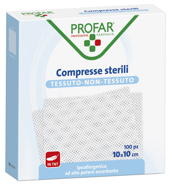 GARZA COMPRESSA TESSUTO NON TESSUTO 10X10 CM 100 PEZZI PROFAR