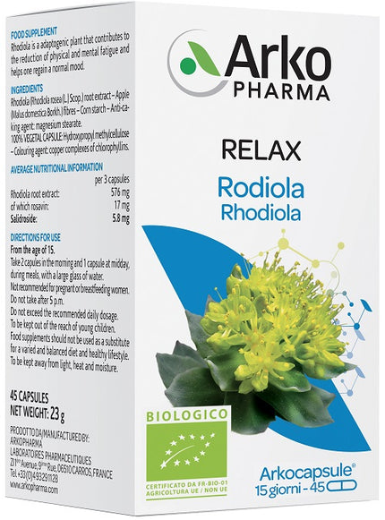 ORGANIC ARKOCAPS RHODIOLA 45 CAPSULES