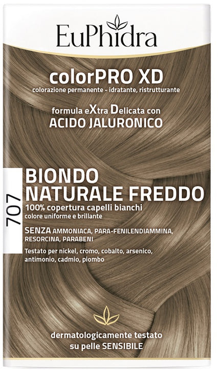 EUPHIDRA COLORPRO XD 707 BIONDO NATURALE F COLORE + ATTIVANTE + BALSAMO + CUFFIA + GUANTI