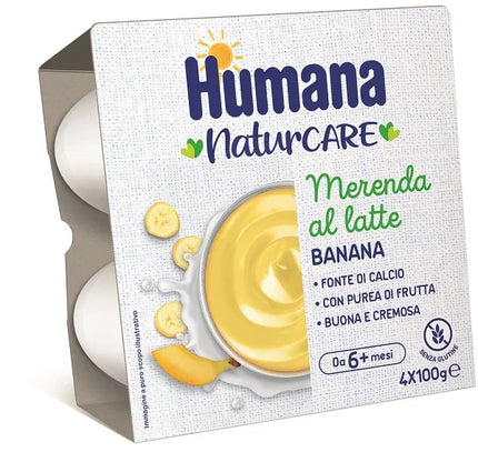 HUMANA MERENDA LATTE BANANA 4 PEZZI DA 100 G - Farmaspeed