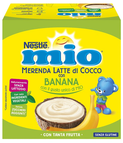 MIO MERENDA LATTE COCCO CON BANANA 4 PEZZI