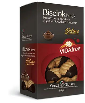 BISCIOK BLACK DARK CHOCOLATE VIDAFREE GLUTEN FREE BISCUITS 150 G