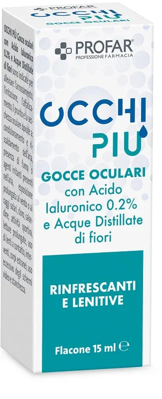 GOCCE OCULARI PROFAR OCCHIPIU' ACIDO IALURONICO 0,2% E ACQUE DISTILLATE DI FIORI 15 ML - Farmaspeed