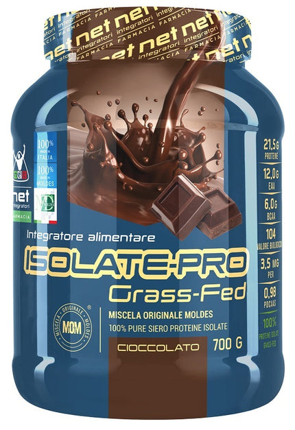 NET INTEGRATORI FARMACIA ISOLATE PRO GRASS FED CIOCCOLATO 700 G
