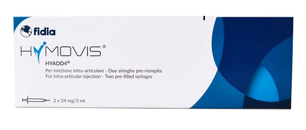 PRE-FILLED INTRA-ARTICULAR SYRINGE HYMOVIS HYADD4 HEXADECILLAMIDE HYALURONIC ACID 24MG/3ML 2 PIECES OF 3ML NOT STERILIZED WITH ETO