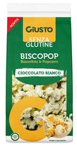GIUSTO GLUTEN FREE BISCOPOP BISCUITS & WHITE CHOCOLATE POPCORN 80 G