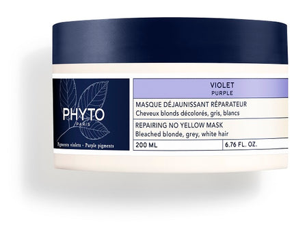 PHYTO PARIS VIOLET MASCHERA ANTI GIALLO RIPARATRICE PER CAPELLI BIONDI DECOLORATI GRIGI BIANCHI 200 ML