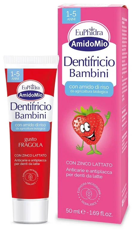 EUPHIDRA AMIDOMIO DENTIFRICIO FRAGOLA 1-5 ANNI 50 ML - Farmaspeed
