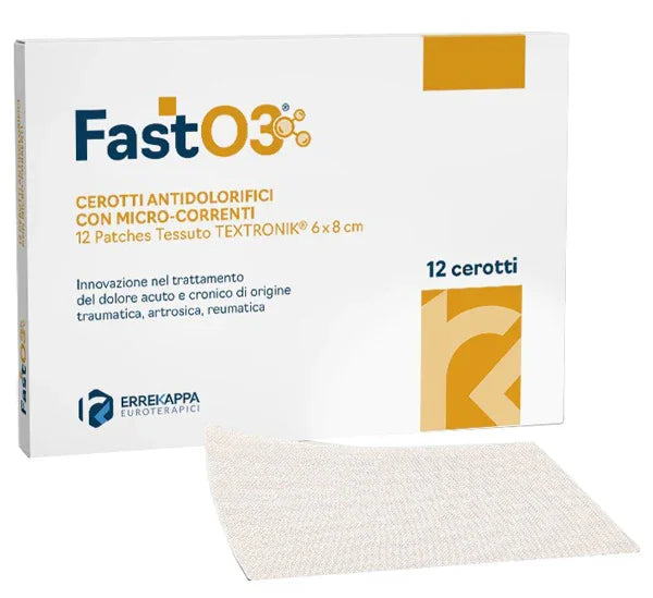 CEROTTI ANTIDOLORIFICI FASTO3 6X8CM 12 PEZZI - Farmaspeed