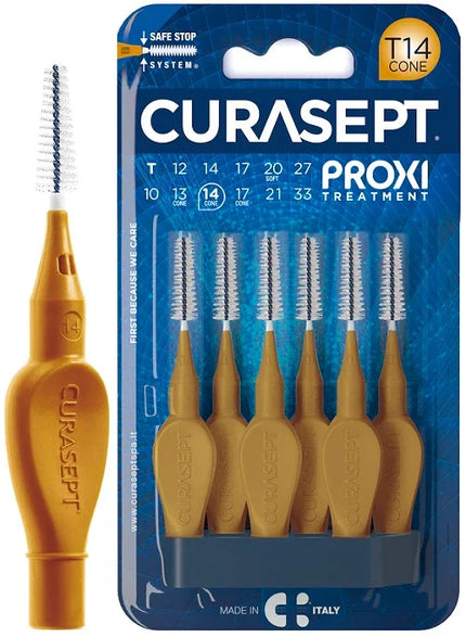 CURASEPT PROXI T14 OCRA/DARK GOLD 6 PEZZI - Farmaspeed