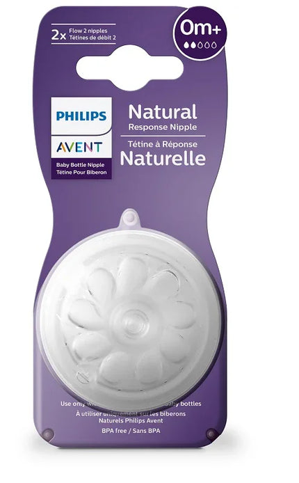 AVENT TETTARELLA NATURAL RESPONSE FLUSSO 2 0 MESI+ 2 PEZZI - Farmaspeed