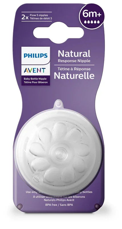 AVENT TETTARELLA NATURAL RESPONSE FLUSSO 5 6 MESI+ 2 PEZZI - Farmaspeed