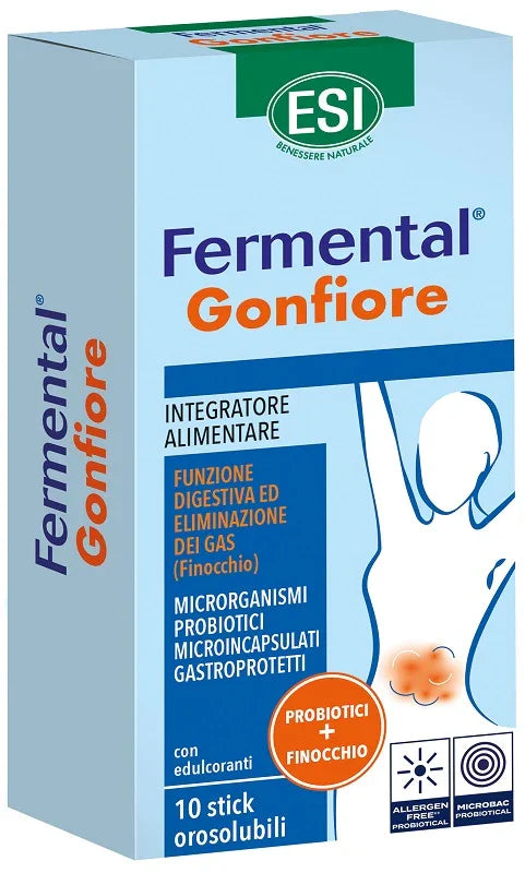 ESI FERMENTAL GONFIORE 10 STICK OROSOLUBILI - Farmaspeed