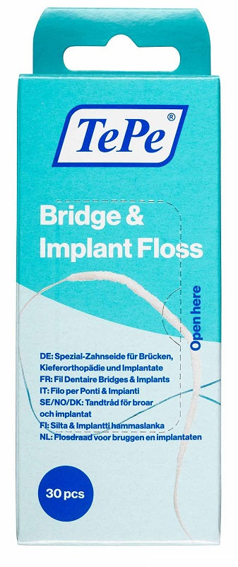 TEPE FILO PONTI & IMPIANTI TEPE BRIDGE & IMPLANT FLOSS 30 PEZZI