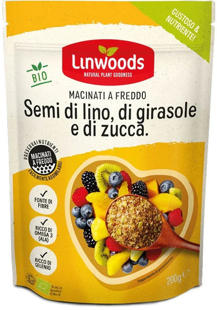 SEMI DI LINO GIRASOLE/ZUCCA MACINATI 200G - Farmaspeed