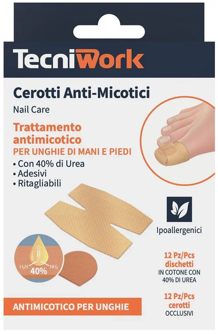 CEROTTO ANTIMICOSI UREA 12 PEZZI + 12 FIXING - Farmaspeed