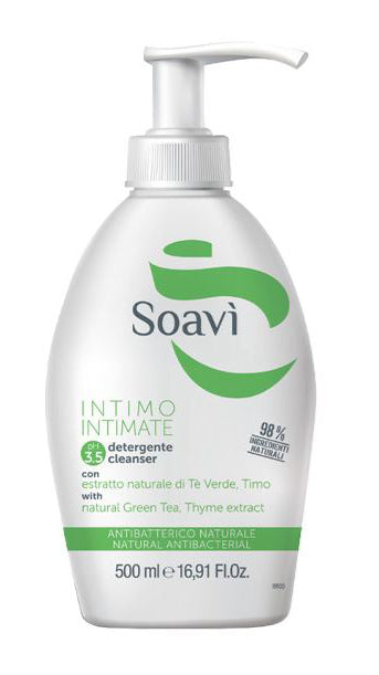 SOAVI INTIMO ANTIBACTERIAL PH3.5 BOTTLE WITH DISPENSER 500 ML