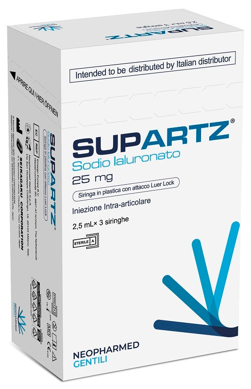 PRE-FILLED INTRA-ARTICULAR SYRINGE SUPARTZ HYALURONIC ACID 25 MG 2.5 ML 3 PIECES