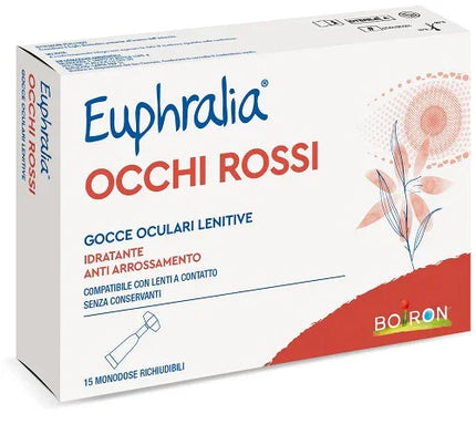 GOCCE OCULARI LENITIVE EUPHRALIA OCCHI ROSSI 15 FLACONCINI MONODOSE 0,5 ML - Farmaspeed