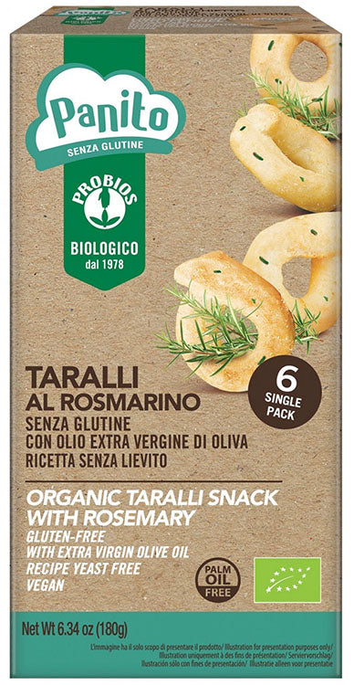 PANITO TARALLI ROSMARINO SENZA GLUTINE E SENZA LIEVITO 180 G