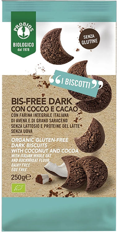PROBIOS BIO BIS-FREE DARK WITH COCONUT AND COCOA 250 G
