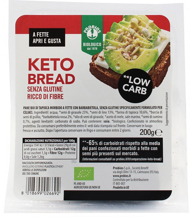 PROBIOS KETO BREAD GLUTEN FREE 200 G