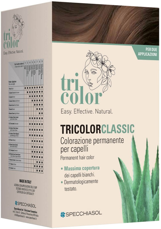 TRICOLOR CLASSIC 5,32 CIOCCOLATO 2 TUBI 50 ML + 2 SHAKER 50 ML + 4 BUSTINE 8 ML